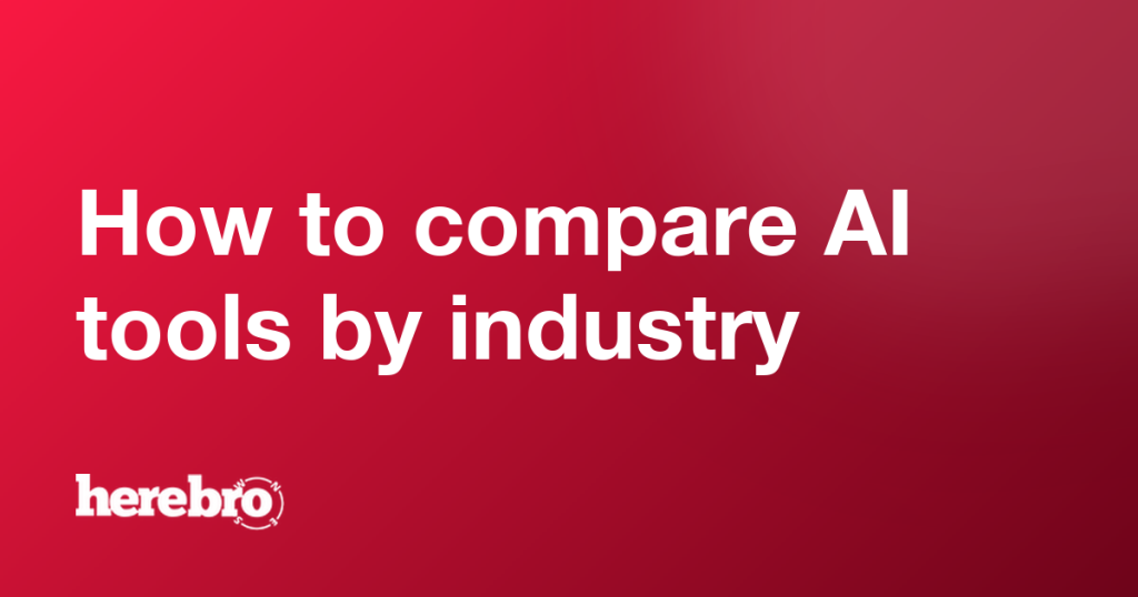 How to compare AI tools by industry